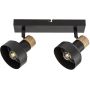 Rabalux Saskia 73056 lampa podsufitowa 2x15 W czarna-drewno zdj.1