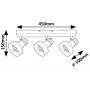 Rabalux Saskia 73057 lampa podsufitowa 3x15 W czarna-drewno zdj.2