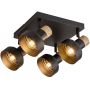 Rabalux Saskia 73058 lampa podsufitowa 4x15 W czarna-drewno zdj.3