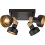 Rabalux Saskia 73058 lampa podsufitowa 4x15 W czarna-drewno zdj.4