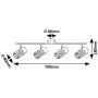 Rabalux Venaro 73062 lampa podsufitowa 4x15 W czarna-przezroczysta zdj.2
