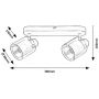 Rabalux Mirral 73064 lampa podsufitowa 2x15 W beżowa zdj.2