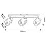 Rabalux Mirral 73065 lampa podsufitowa 3x15 W beżowa zdj.2