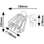 Rabalux Emerencia 73067 kinkiet 1x40 W czarny-przydymiony zdj.2