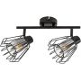 Rabalux Emerencia 73068 lampa podsufitowa 2x40 W czarna-przydymiona zdj.1