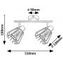 Rabalux Emerencia 73068 lampa podsufitowa 2x40 W czarna-przydymiona zdj.2
