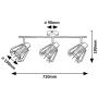 Rabalux Emerencia 73069 lampa podsufitowa 3x40 W czarna-przydymiona zdj.2