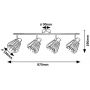 Rabalux Emerencia 73070 lampa podsufitowa 4x40 W czarna-przydymiona zdj.2