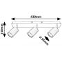Rabalux Gerhard 73073 lampa podsufitowa 3x15 W szara zdj.2