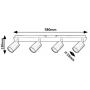 Rabalux Gerhard 73074 lampa podsufitowa 4x15 W szara zdj.2