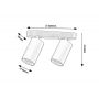 Rabalux Yorli 73086 lampa podsufitowa 2x7 W biała zdj.2