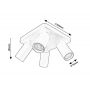 Rabalux Yorli 73088 lampa podsufitowa 4x7 W biała zdj.2