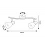 Rabalux Soma 73092 lampa podsufitowa 2x40 W czarna zdj.2