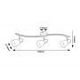 Rabalux Soma 73093 lampa podsufitowa 3x40 W czarna zdj.2