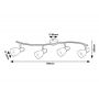 Rabalux Soma 73094 lampa podsufitowa 4x40 W czarna zdj.2