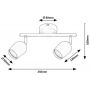 Rabalux Lianet 73099 lampa podsufitowa 2x15 W beżowa zdj.3