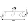 Rabalux Lianet 73100 lampa podsufitowa 3x15 W beżowa zdj.2