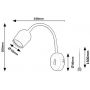 Rabalux Lianet 73113 kinkiet 1x15 W czarny zdj.2