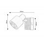 Rabalux Noxelle 73420 kinkiet 1x10 W czarny-drewno zdj.2