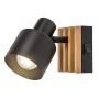 Rabalux Noxelle 73420 kinkiet 1x10 W czarny-drewno zdj.1