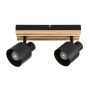 Rabalux Noxelle 73421 lampa podsufitowa 2x10 W czarna-drewno zdj.3