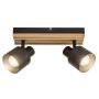 Rabalux Noxelle 73421 lampa podsufitowa 2x10 W czarna-drewno zdj.4
