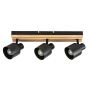 Rabalux Noxelle 73422 lampa podsufitowa 3x10 W czarna-drewno zdj.3