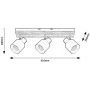 Rabalux Noxelle 73422 lampa podsufitowa 3x10 W czarna-drewno zdj.2