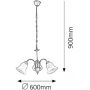 Rabalux Francesca 7363 lampa wisząca 3x40 W biała-satyna zdj.2