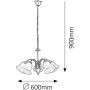 Rabalux Francesca 7365 lampa wisząca 5x40 W biała-brązowa zdj.2