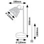 Rabalux Farelia 74018 lampa stołowa 1x10 W czarna-popielata zdj.2