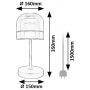 Rabalux Xelira 74037 lampa stołowa 1x13 W czarna-przydymiona zdj.2