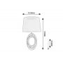 Rabalux Dalora 74063 lampa stołowa 1x25 W czarna-brązowa zdj.3