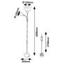 Rabalux Action 74109 lampa stojąca 2x60 W czarna zdj.2