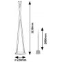 Rabalux Nivaro 74166 lampa stojąca 2x28 W biała-czarna zdj.2