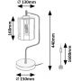 Rabalux Perez 74202 lampa stołowa 1x40 W czarna-przydymiona zdj.2