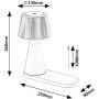 Rabalux Zavier 74214 lampa stołowa 1x5 W czarna-beżowa zdj.2