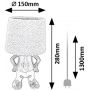 Rabalux Smurfy 74216 lampa stołowa 1x40 W srebrna-kremowa zdj.2