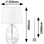Rabalux Apolonia 74227 lampa stołowa 1x40 W biała-przezroczysta zdj.2