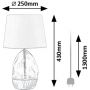 Rabalux Apolonia 74228 lampa stołowa 1x40 W przezroczysta-popielata zdj.2