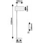 Rabalux Narmin 74240 lampa stojąca 1x40 W czarna-beżowa zdj.2