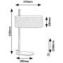 Rabalux Narmin 74241 lampa stołowa 1x40 W czarna-beżowa zdj.2