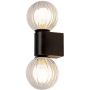Rabalux Colzar 75022 kinkiet 2x3.5 W czarny-przezroczysty zdj.1