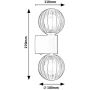 Rabalux Colzar 75022 kinkiet 2x3.5 W czarny-przezroczysty zdj.2