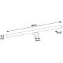 Rabalux Oliro 75049 kinkiet 1x9 W biały-chrom zdj.2