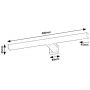 Rabalux Oliro 75048 kinkiet 1x6 W biały-chrom zdj.2