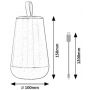 Rabalux Franco 76019 lampa stołowa 1x2 W biała zdj.2