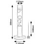 Rabalux Lavastic 76028 lampa stołowa 1x25 W czarna-przezroczysta-czerwona zdj.2