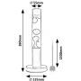 Rabalux Lavastic 76029 lampa stołowa 1x25 W czarna-przezroczysta-złota zdj.2