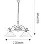 Rabalux Dorothea 7777 lampa wisząca 2x60 W biała-czarna zdj.2